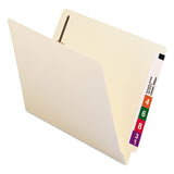 Manila End Tab 2-fastener Folders With Reinforced Tabs, 0.75" Expansion, Straight Tab, Letter Size, 11 Pt. Manila, 50-box