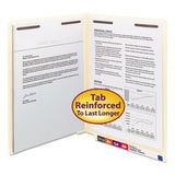 Manila End Tab 2-fastener Folders With Reinforced Tabs, 0.75" Expansion, Straight Tab, Letter Size, 11 Pt. Manila, 50-box