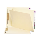 Manila Reinforced End Tab 2-fastener Folders With Antimicrobial Product Protection, Straight Tab, Letter Size, 50-box
