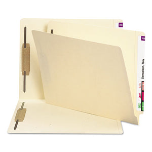 Manila End Tab 2-fastener Folders With Reinforced Tabs, 0.75" Expansion, Straight Tab, Letter Size, 11 Pt. Manila, 250-box