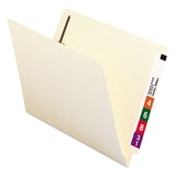 100% Recycled Manila End Tab Folders With Two Fasteners, Straight Tab, Letter Size, 50-box