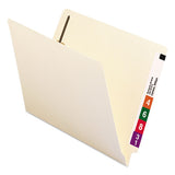 Manila End Tab 2-fastener Folders With Reinforced Tabs, 0.75" Expansion, Straight Tab, Letter Size, 14 Pt. Manila, 50-box