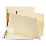 Manila End Tab 2-fastener Folders With Reinforced Tabs, 1.5" Expansion, Straight Tab, Letter Size, 14 Pt. Manila, 50-box