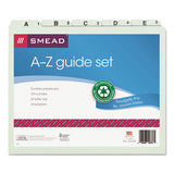 Alphabetic Top Tab Indexed File Guide Set, 1-5-cut Top Tab, A To Z, 8.5 X 11, Green, 25-set