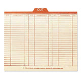 Manila Out Guides, Printed Form Style, 1-5-cut Top Tab, Out, 8.5 X 11, Manila, 100-box