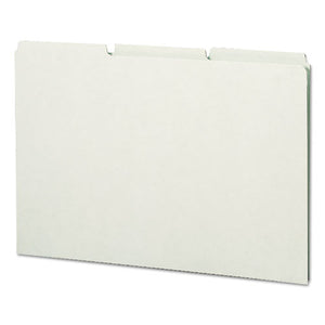 Recycled Blank Top Tab File Guides, 1-3-cut Top Tab, Blank, 8.5 X 14, Green, 50-box
