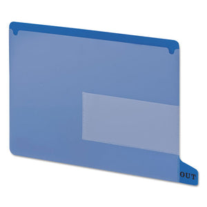 Colored Poly Out Guides With Pockets, 1-3-cut End Tab, Out, 8.5 X 11, Blue, 25-box