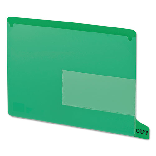 Colored Poly Out Guides With Pockets, 1-3-cut End Tab, Out, 8.5 X 11, Green, 25-box