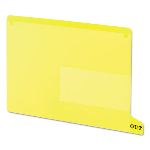Colored Poly Out Guides With Pockets, 1-3-cut End Tab, Out, 8.5 X 11, Yellow, 25-box
