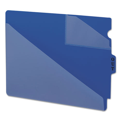 End Tab Poly Out Guides, Two-pocket Style, 1-3-cut End Tab, Out, 8.5 X 11, Blue, 50-box