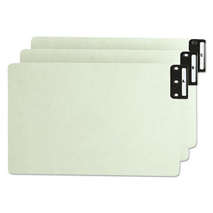 100% Recycled End Tab Pressboard Guides With Metal Tabs, 1-3-cut End Tab, A To Z, 8.5 X 14, Green, 25-set