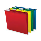 Poly Hanging Folders, Letter Size, 1-5-cut Tabs, Assorted Colors, 12-pack