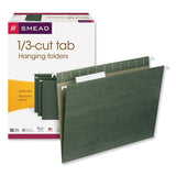 Hanging Folders, Letter Size, 1-3-cut Tab, Standard Green, 25-box