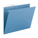 Tuff Hanging Folders With Easy Slide Tab, Letter Size, 1-3-cut Tab, Blue, 18-box