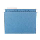 Tuff Hanging Folders With Easy Slide Tab, Letter Size, 1-3-cut Tab, Blue, 18-box