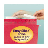 Tuff Hanging Folders With Easy Slide Tab, Letter Size, 1-3-cut Tab, Red, 18-box