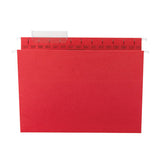 Tuff Hanging Folders With Easy Slide Tab, Letter Size, 1-3-cut Tab, Red, 18-box