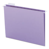 Colored Hanging File Folders, Letter Size, 1-5-cut Tab, Lavender, 25-box