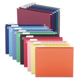 Colored Hanging File Folders, Letter Size, 1-5-cut Tab, Yellow, 25-box