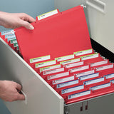 Fastab Hanging Folders, Letter Size, 1-3-cut Tab, Red, 20-box