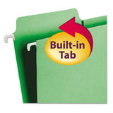 Fastab Hanging Folders, Letter Size, 1-3-cut Tab, Green, 20-box