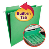 Fastab Hanging Folders, Letter Size, 1-3-cut Tab, Green, 20-box