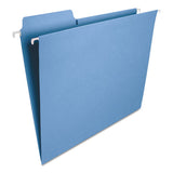 Fastab Hanging Folders, Letter Size, 1-3-cut Tab, Blue, 20-box