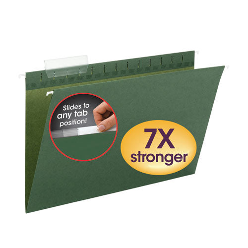 Tuff Hanging Folders With Easy Slide Tab, Legal Size, 1-3-cut Tab, Standard Green, 20-box