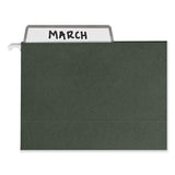 100% Recycled Hanging File Folders With Protab Kit, Letter Size, 1-3-cut, Standard Green