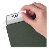 100% Recycled Hanging File Folders With Protab Kit, Letter Size, 1-3-cut, Standard Green