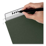 100% Recycled Hanging File Folders With Protab Kit, Letter Size, 1-3-cut, Standard Green