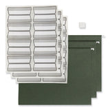 100% Recycled Hanging File Folders With Protab Kit, Letter Size, 1-3-cut, Standard Green