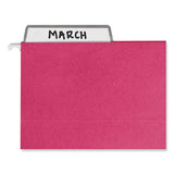 Colored Hanging File Folders With Protab Kit, Letter Size, 1-3-cut, Red