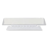 Poly Index Tabs And Inserts For Hanging File Folders, 1-3-cut Tabs, White-clear, 3.5" Wide, 25-pack