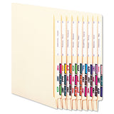 A-z Color-coded End Tab Filing Labels, M, 1 X 1.25, White, 500-roll