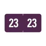 Yearly End Tab File Folder Labels, 23, 0.5 X 1, Purple, 25-sheet, 10 Sheets-pack