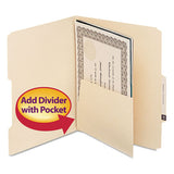 Self-adhesive Folder Dividers For Top-end Tab Folders W- 5 1-2" Pockets, Letter Size, Manila, 25-pack