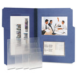 Self-adhesive Poly Pockets, Top Load, 6-1-4 X 4-9-16, Clear, 100-box