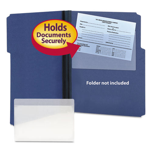 Self-adhesive Poly Pockets, Top Load, 9 X 5-9-16, Clear, 100-box