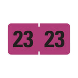 Yearly End Tab File Folder Labels, 23, 0.75 X 1.5, Purple, 500 Labels-roll