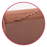 Tuff Expanding Files, 12 Sections, 1-12-cut Tab, Legal Size, Redrope