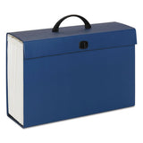 Expanding File Box, 16.63" Expansion, 19 Sections, 1-19-cut Tab, Legal Size, Blue