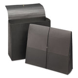 Extra-wide Expanding Wallets W- Elastic Cord, 5.25" Expansion, 1 Section, Letter Size, Black, 10-box