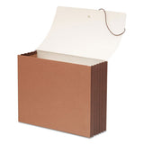 Tuff Expanding Wallets W- Elastic Cord, 5.25" Expansion, 1 Section, Letter Size, Redrope