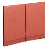 Tuff Expanding Wallets W- Elastic Cord, 5.25" Expansion, 1 Section, Letter Size, Redrope