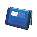 Poly Wallets, 2.25" Expansion, 1 Section, Letter Size, Translucent Blue