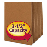 Redrope Drop Front File Pockets, 3.5" Expansion, Letter Size, Redrope, 25-box