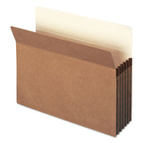 100% Recycled Top Tab File Pockets, 5.25" Expansion, Letter Size, Redrope, 10-box