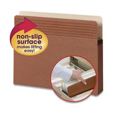 Easy Grip Pockets, 3.5" Expansion, Letter Size, Redrope, 25-box