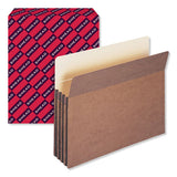 Redrope Drop Front File Pockets, 3.5" Expansion, Letter Size, Redrope, 25-box